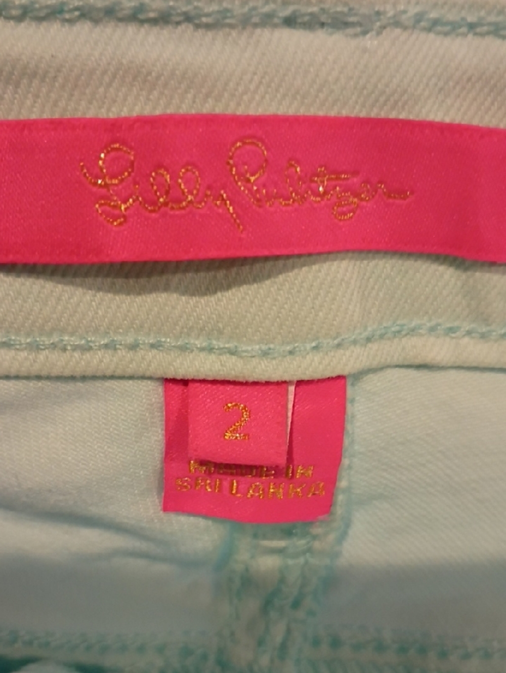 FINAL PRICE Lilly Pulitzer Mint Green High-Rise Denim Shorts